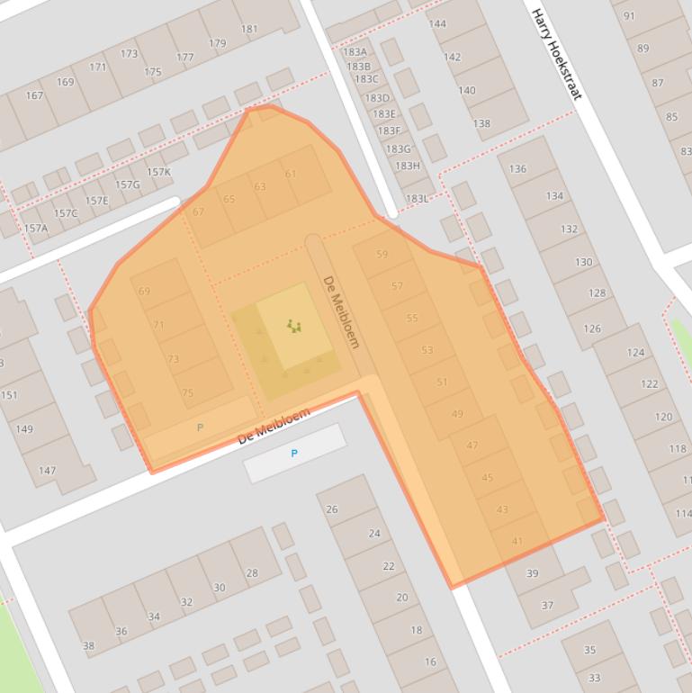 Kaart van postcodegebied 2291GS.