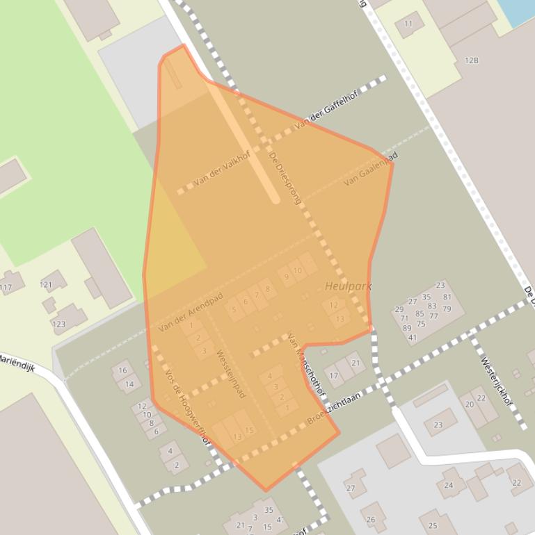 Kaart van postcodegebied 2295AH.