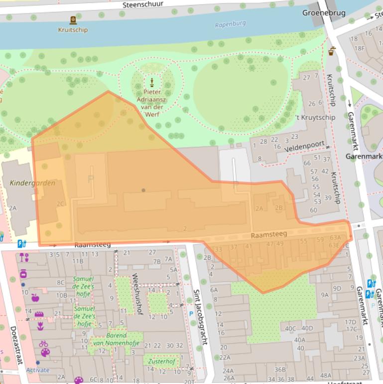 Kaart van postcodegebied 2311PL.