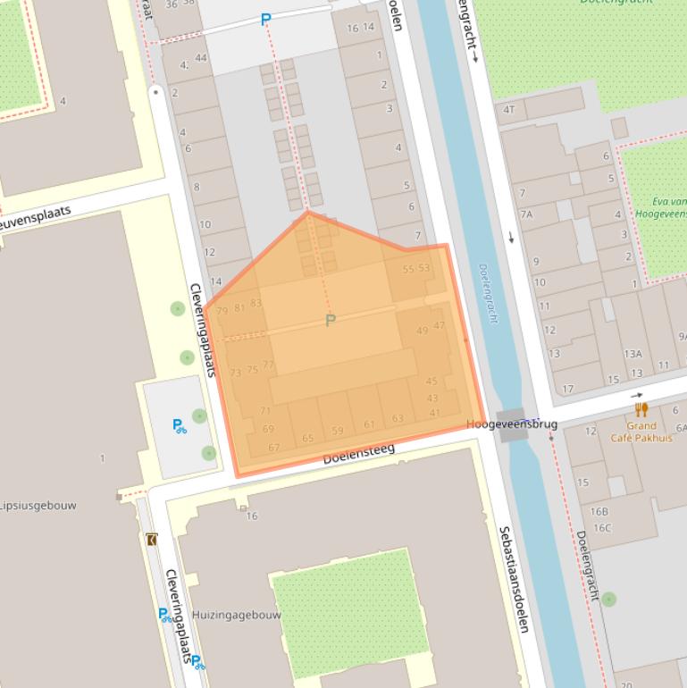 Kaart van postcodegebied 2311WL.