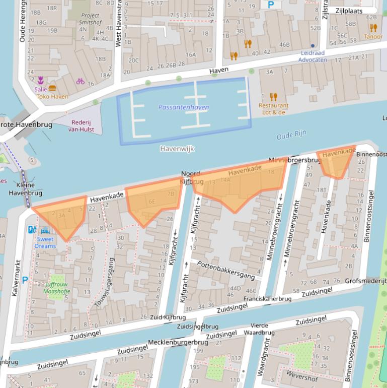 Kaart van postcodegebied 2312RT.