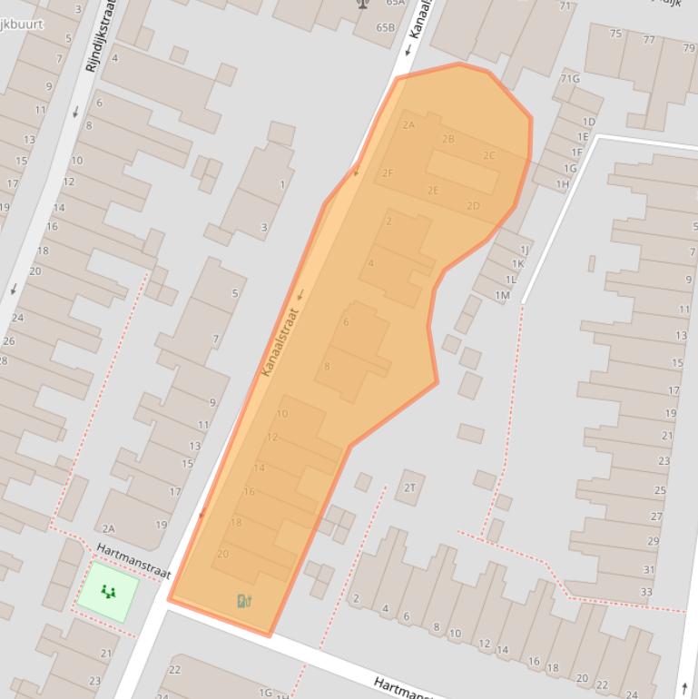 Kaart van postcodegebied 2313NR.