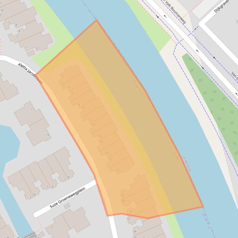 Kaart van postcodegebied 2314EM.