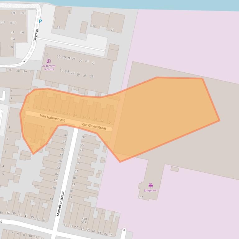 Kaart van postcodegebied 2315KK.