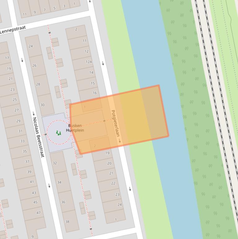 Kaart van postcodegebied 2321SJ.