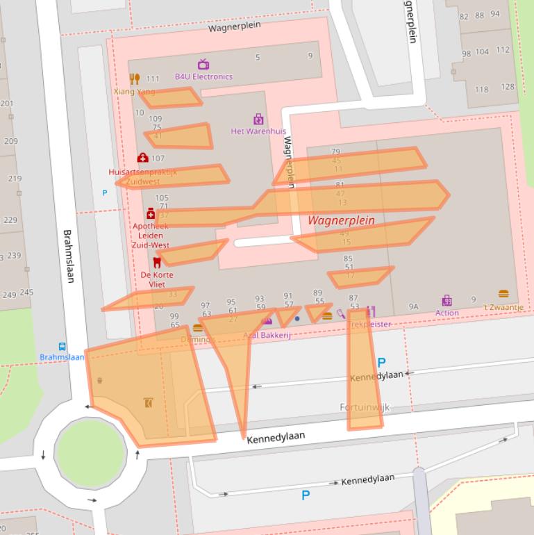 Kaart van postcodegebied 2324ES.