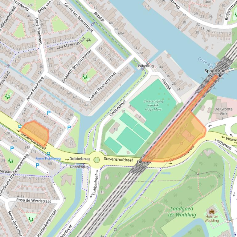 Kaart van postcodegebied 2331CA.