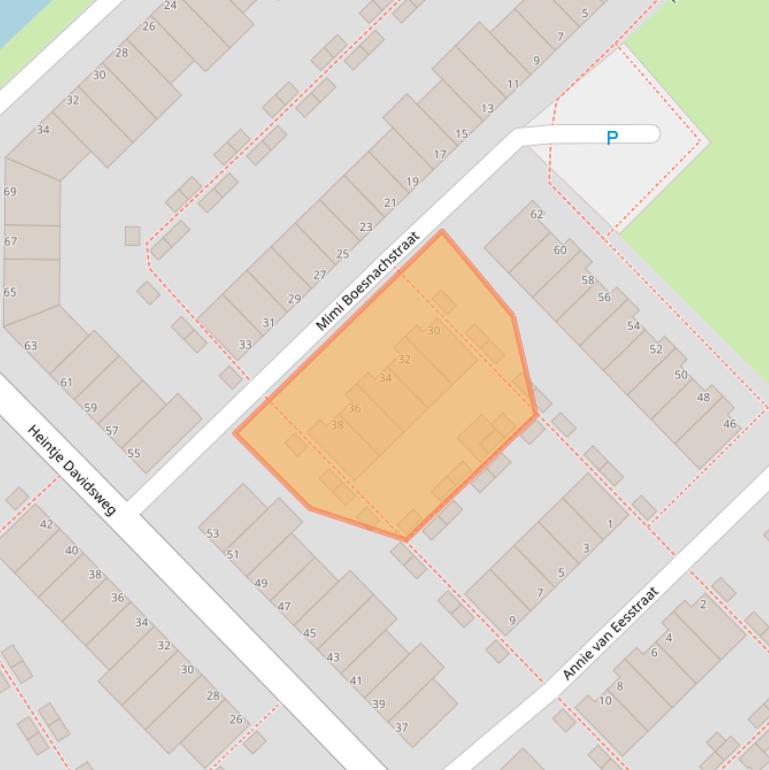 Kaart van postcodegebied 2331JN.