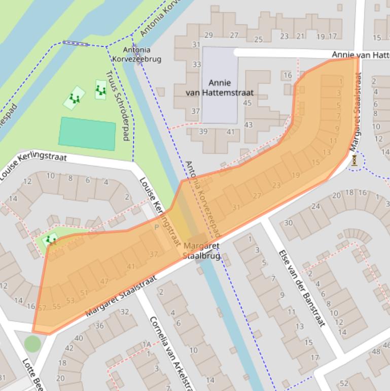 Kaart van postcodegebied 2331MR.