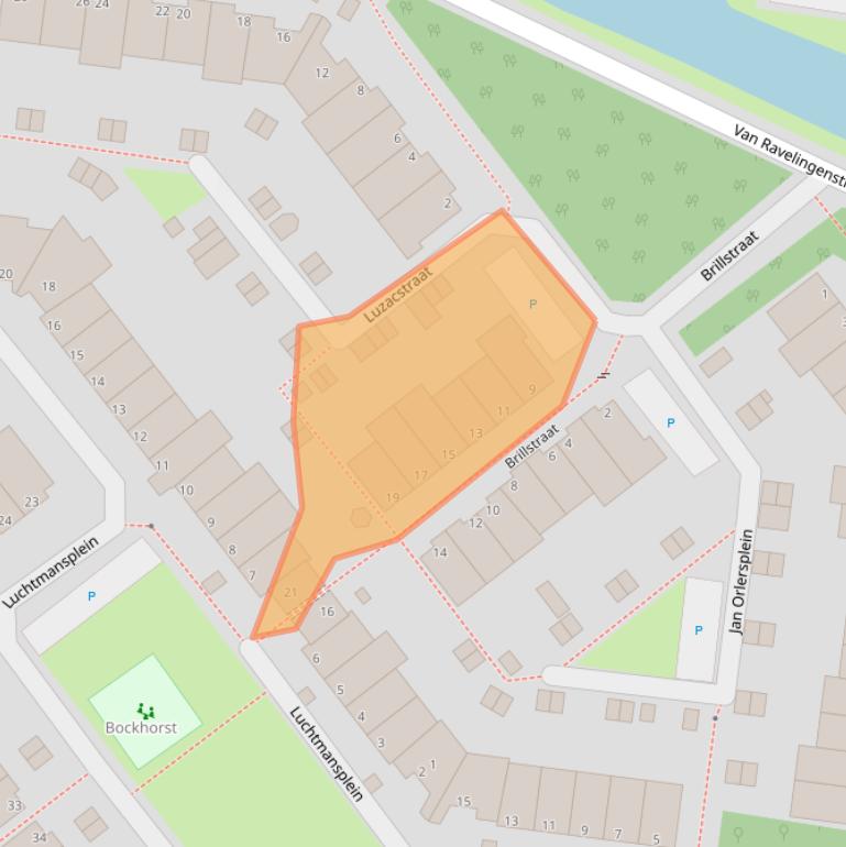 Kaart van postcodegebied 2332PB.