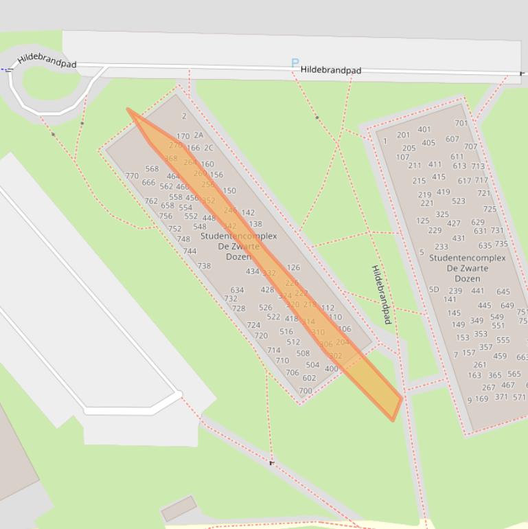 Kaart van postcodegebied 2333DB.