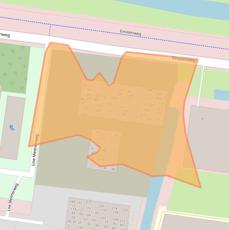 Kaart van postcodegebied 2333DL.