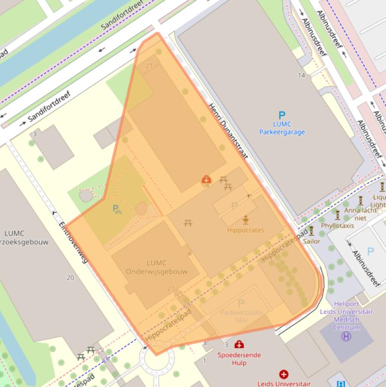 Kaart van postcodegebied 2333ZD.