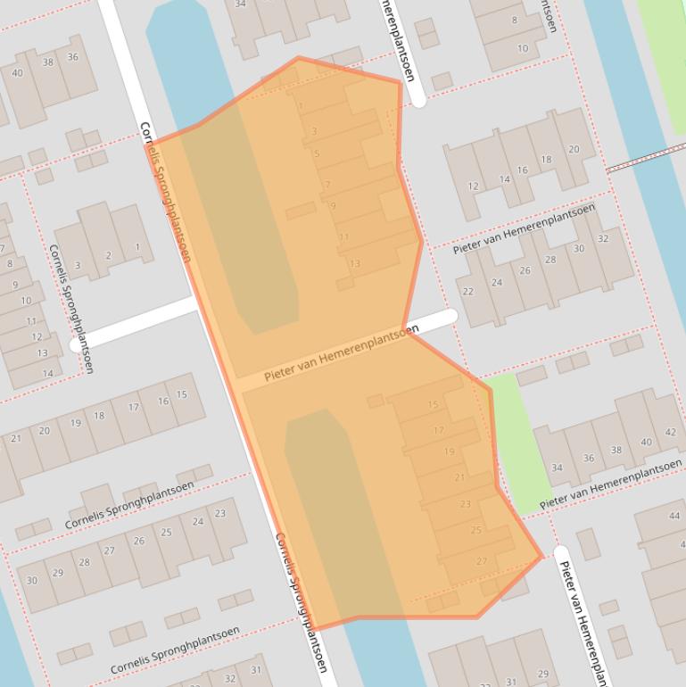 Kaart van postcodegebied 2355BP.