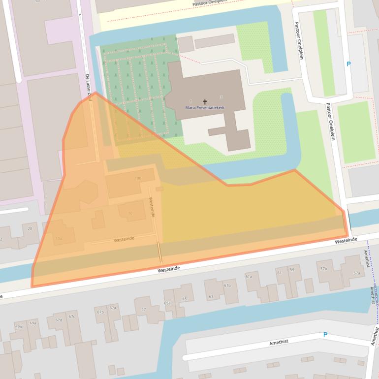 Kaart van postcodegebied 2371BB.