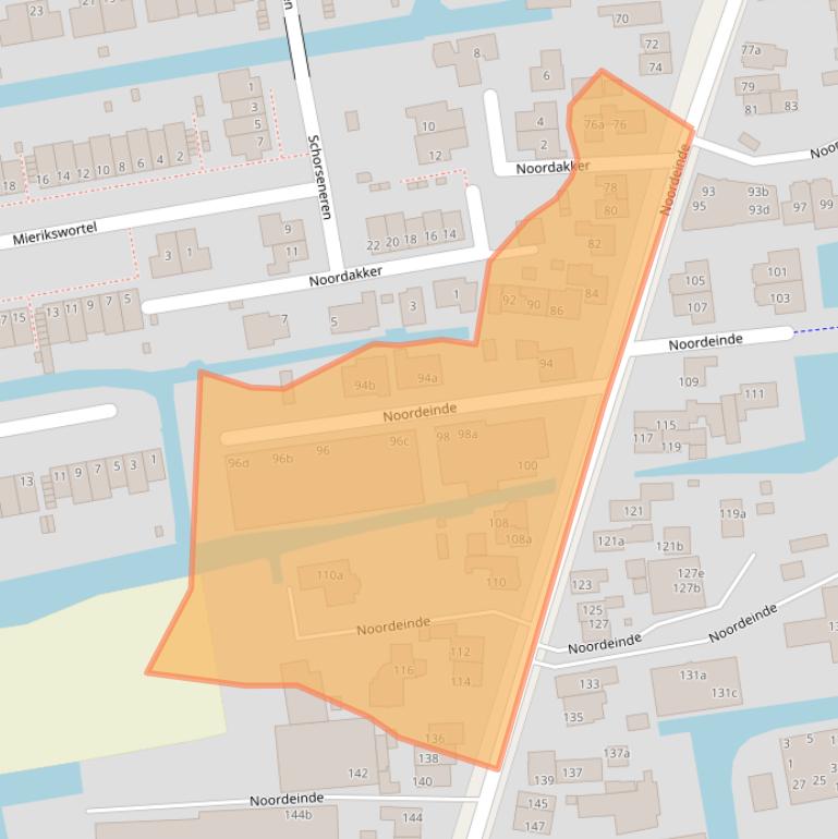 Kaart van postcodegebied 2371CW.