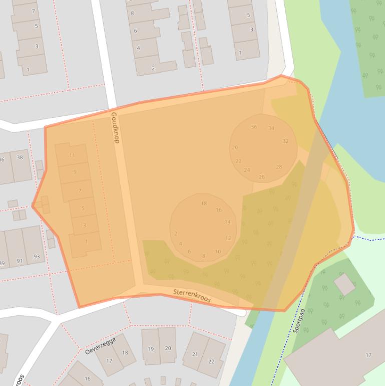 Kaart van postcodegebied 2371HG.