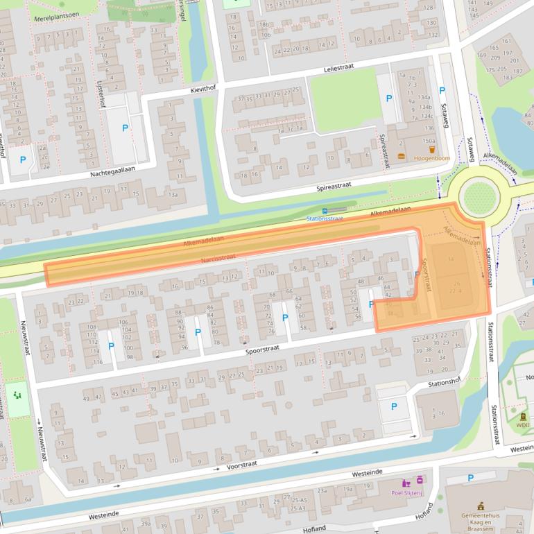 Kaart van postcodegebied 2371XC.