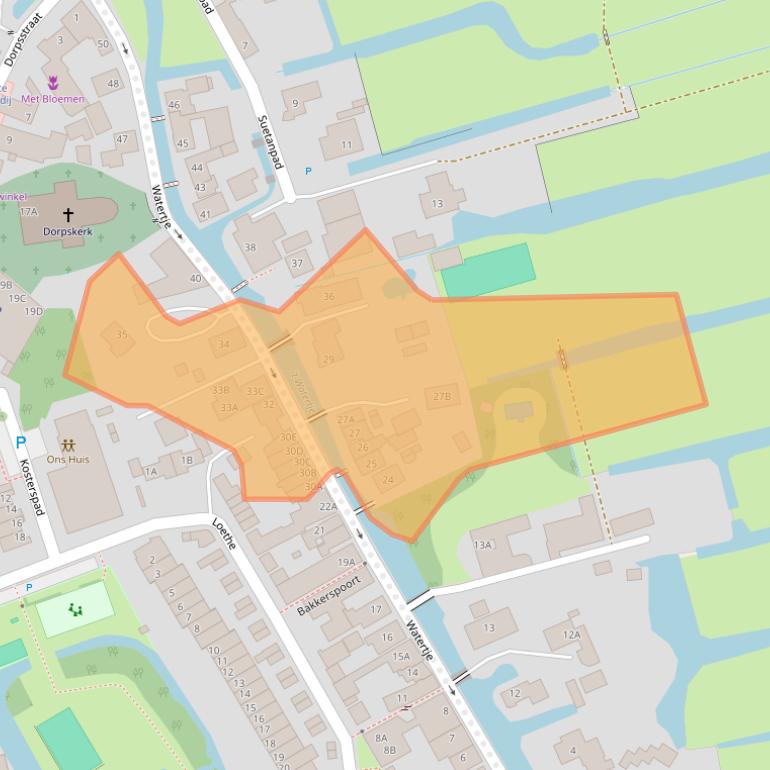 Kaart van postcodegebied 2381EH.