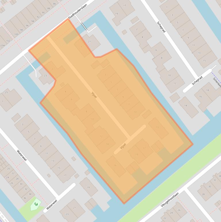 Kaart van postcodegebied 2382CB.