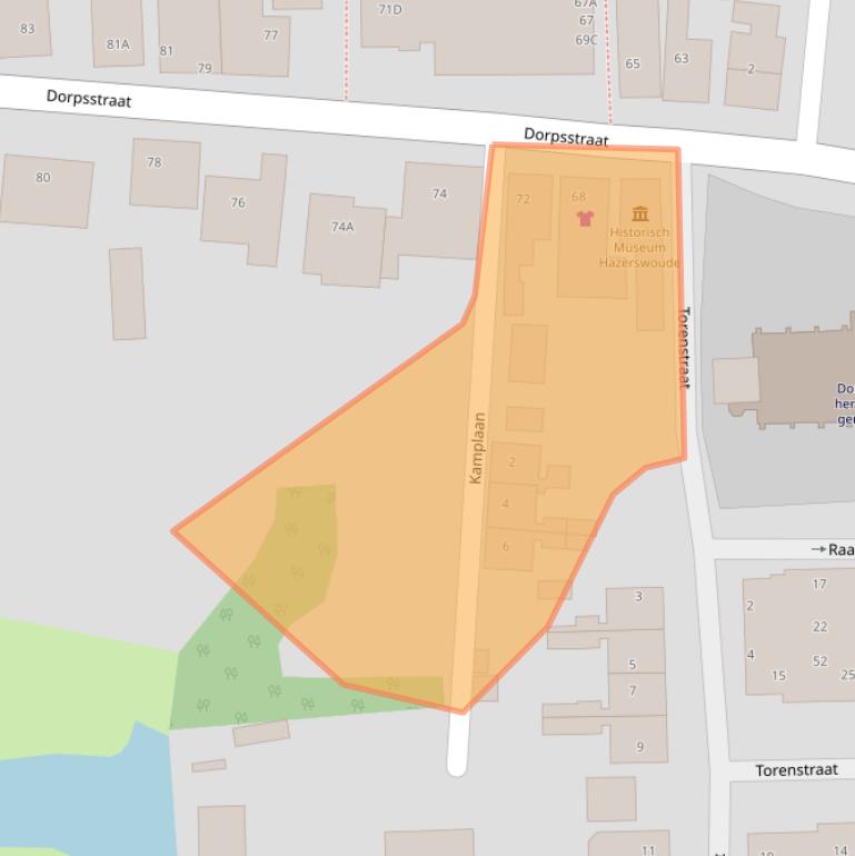 Kaart van postcodegebied 2391BK.