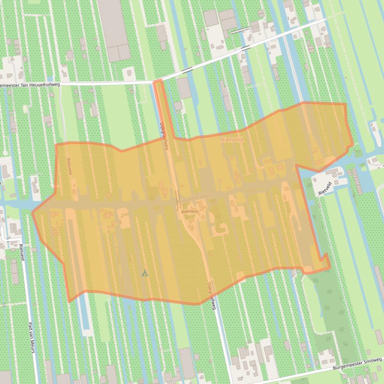 Kaart van postcodegebied 2391NJ.