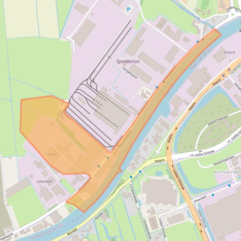 Kaart van postcodegebied 2396AR.