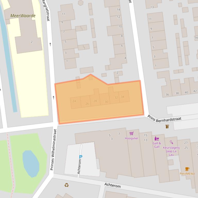 Kaart van postcodegebied 2396GK.