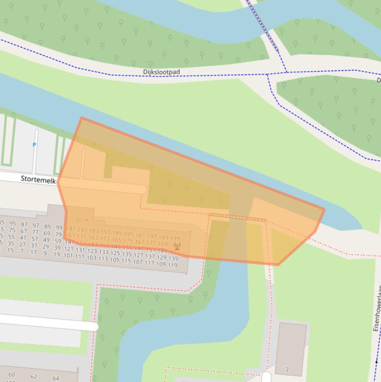 Kaart van postcodegebied 2401BX.