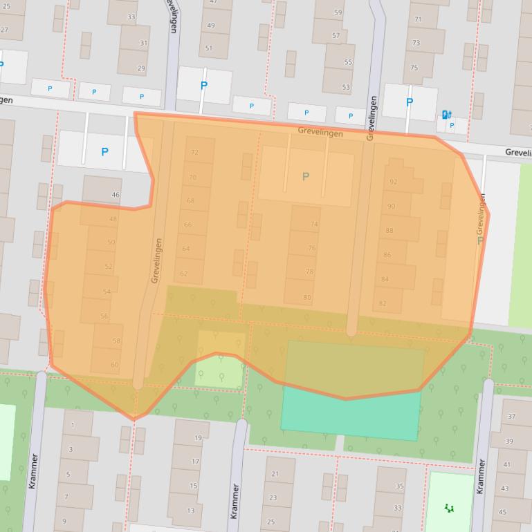 Kaart van postcodegebied 2401DP.