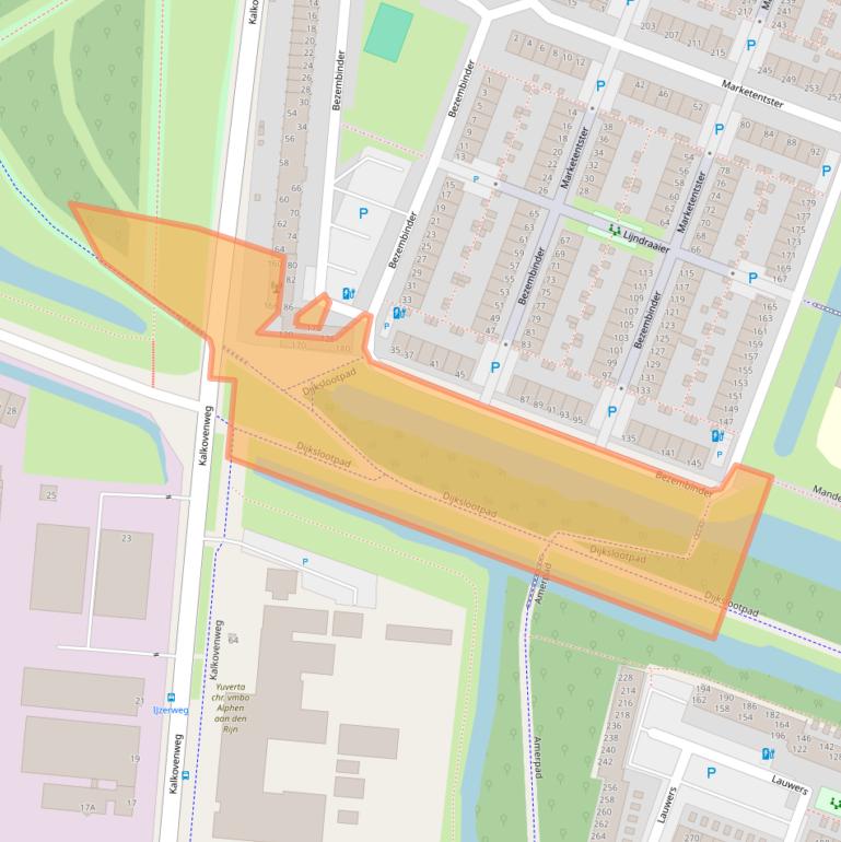 Kaart van postcodegebied 2401HP.