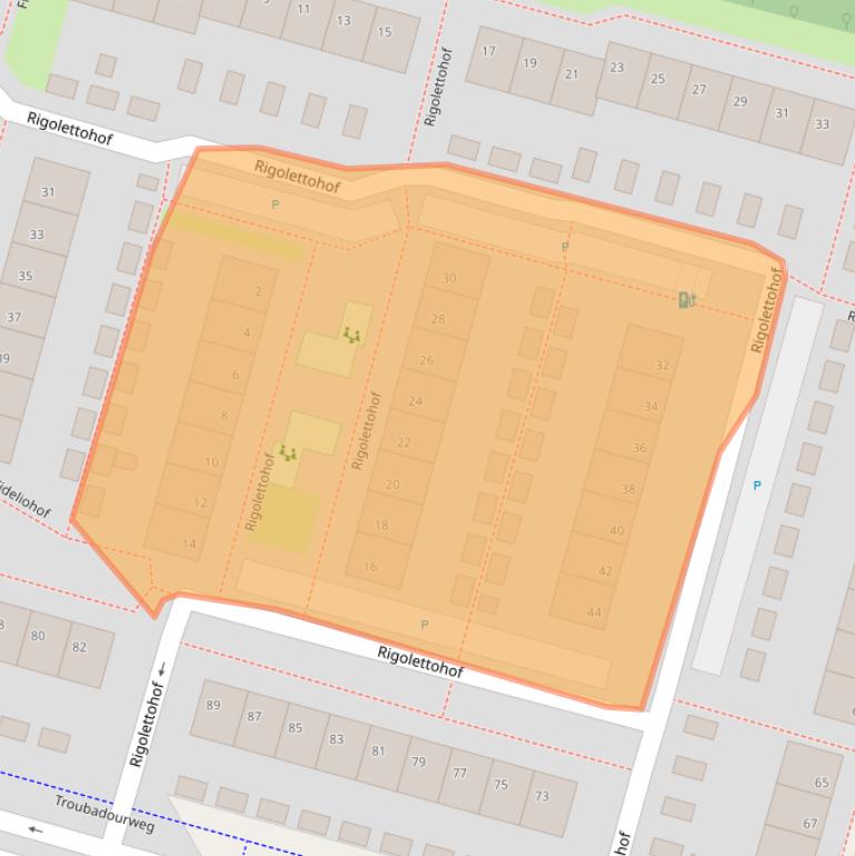 Kaart van postcodegebied 2402EX.