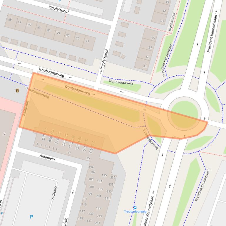 Kaart van postcodegebied 2402SZ.