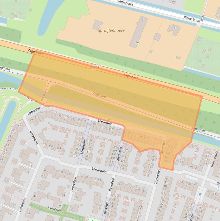 Kaart van postcodegebied 2403JG.