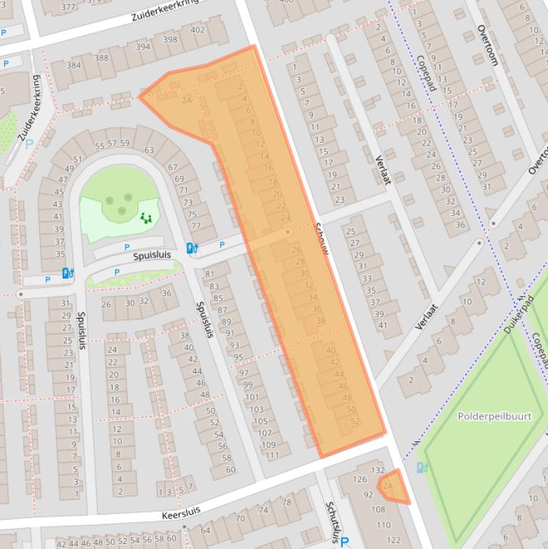 Kaart van postcodegebied 2408PH.