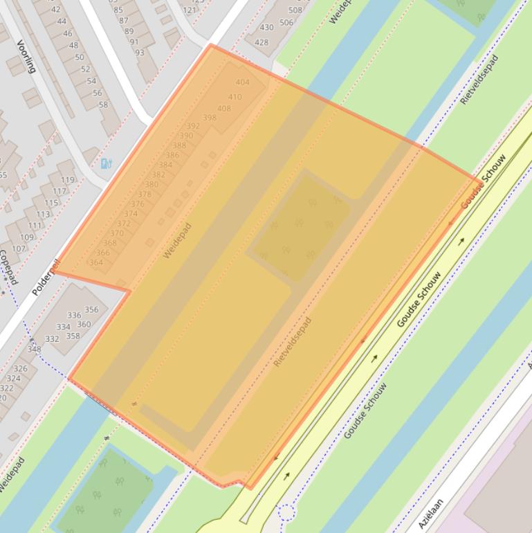 Kaart van postcodegebied 2408SG.