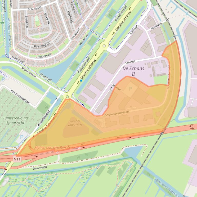 Kaart van postcodegebied 2408ZG.