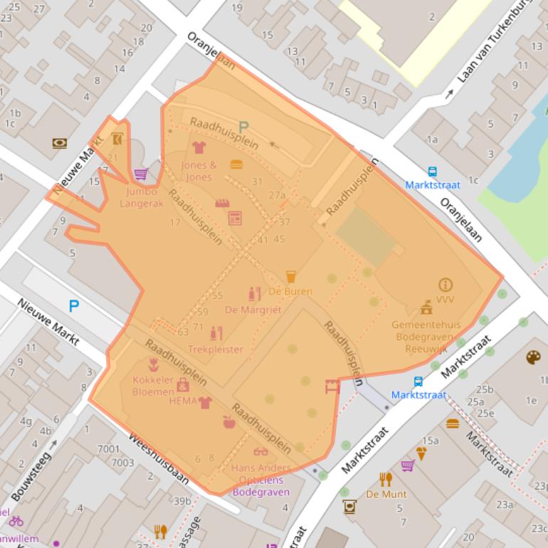 Kaart van postcodegebied 2411BD.