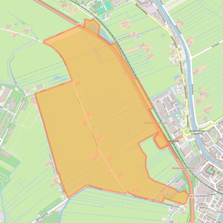 Kaart van postcodegebied 2411NB.