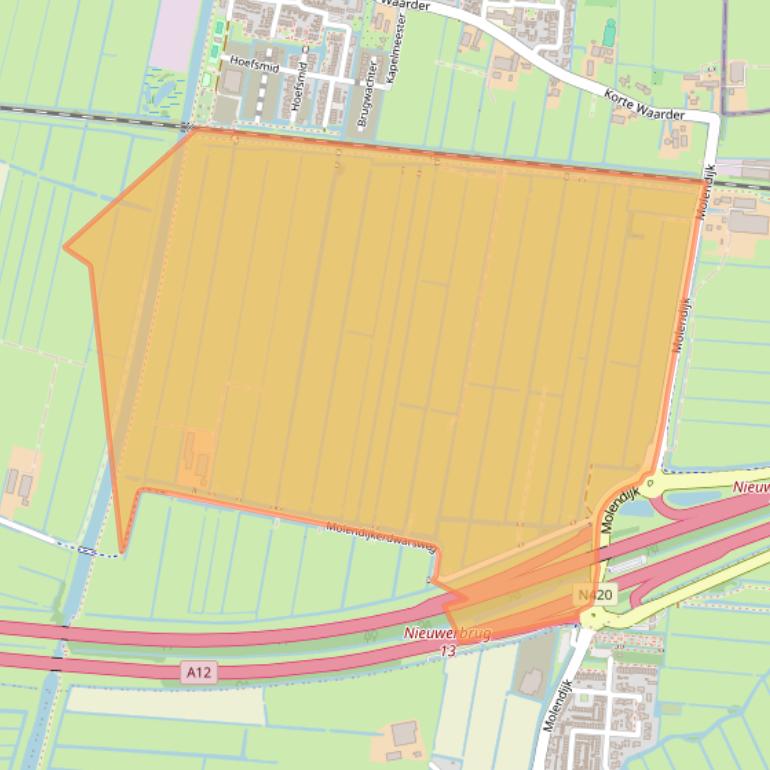 Kaart van postcodegebied 2415NC.