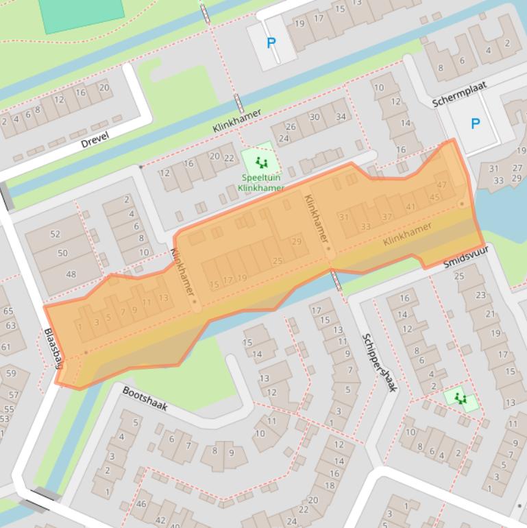 Kaart van postcodegebied 2421ML.