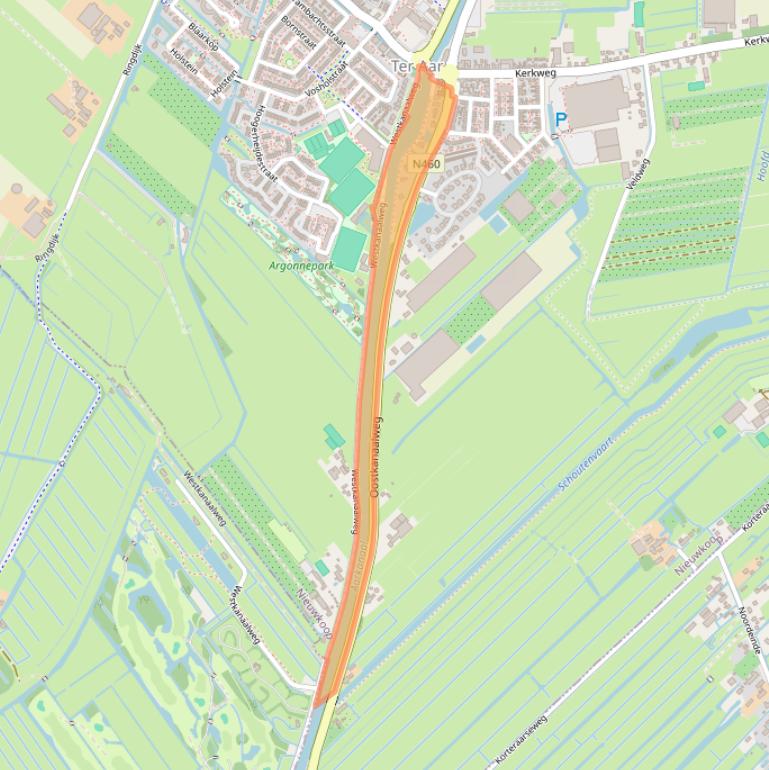 Kaart van postcodegebied 2461GA.