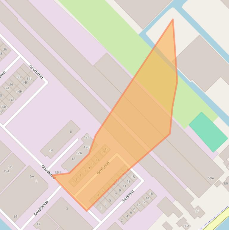 Kaart van postcodegebied 2461LV.