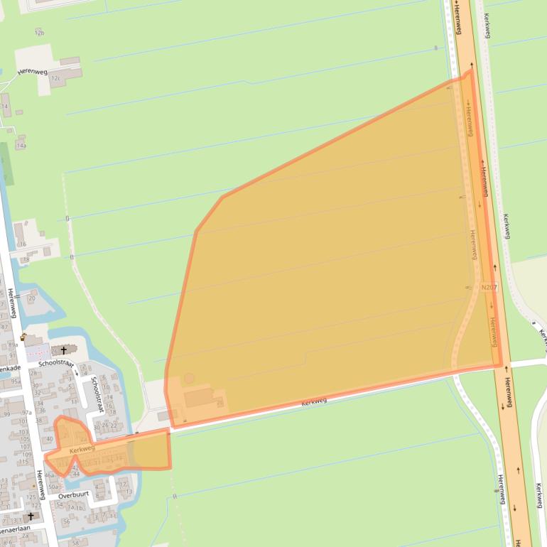 Kaart van postcodegebied 2465AN.