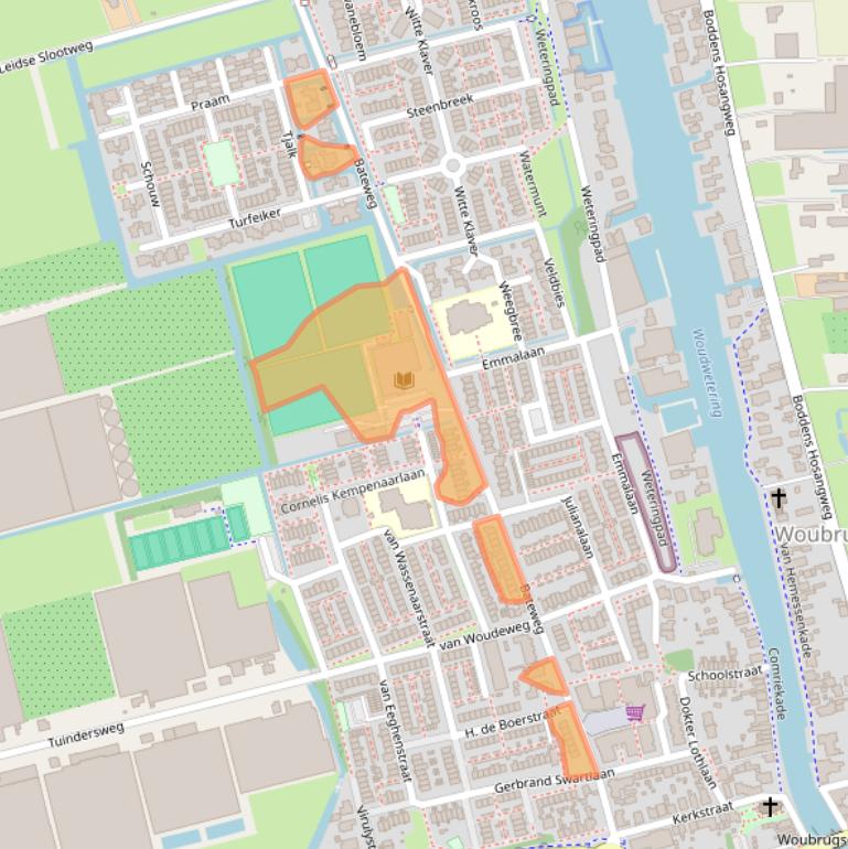 Kaart van postcodegebied 2481AN.