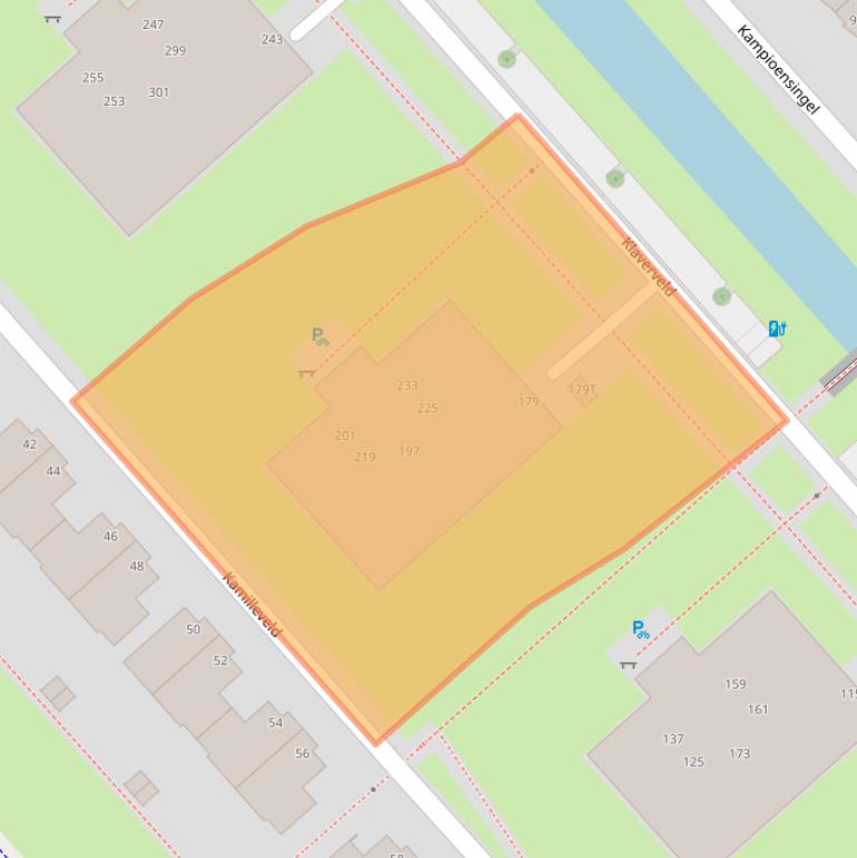 Kaart van postcodegebied 2492KC.