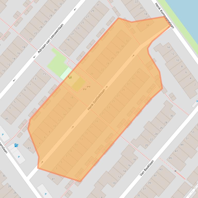 Kaart van postcodegebied 2493CR.