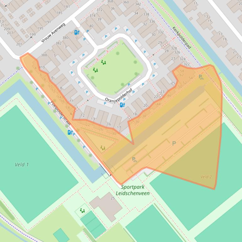 Kaart van postcodegebied 2493VD.