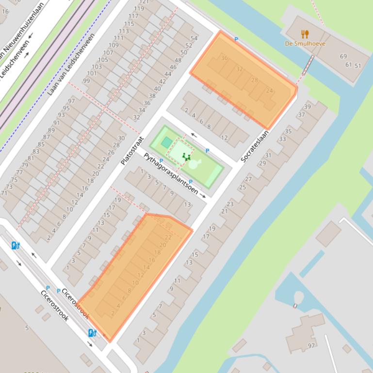 Kaart van postcodegebied 2493ZT.