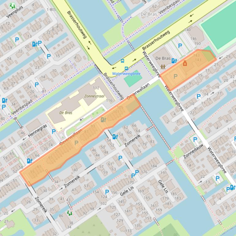 Kaart van postcodegebied 2498BW.